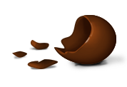 Schokoladenei gegessen