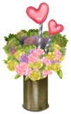 Vase Blumen und Herzen Dance Track