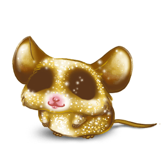Adoptiere einen Maus Goldener Glitzer