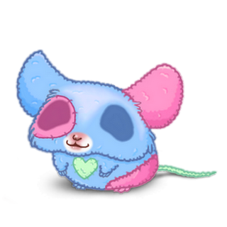 Adoptiere einen Maus Blauer Plüsch