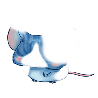 Adoptiere einen Maus Pastellblau